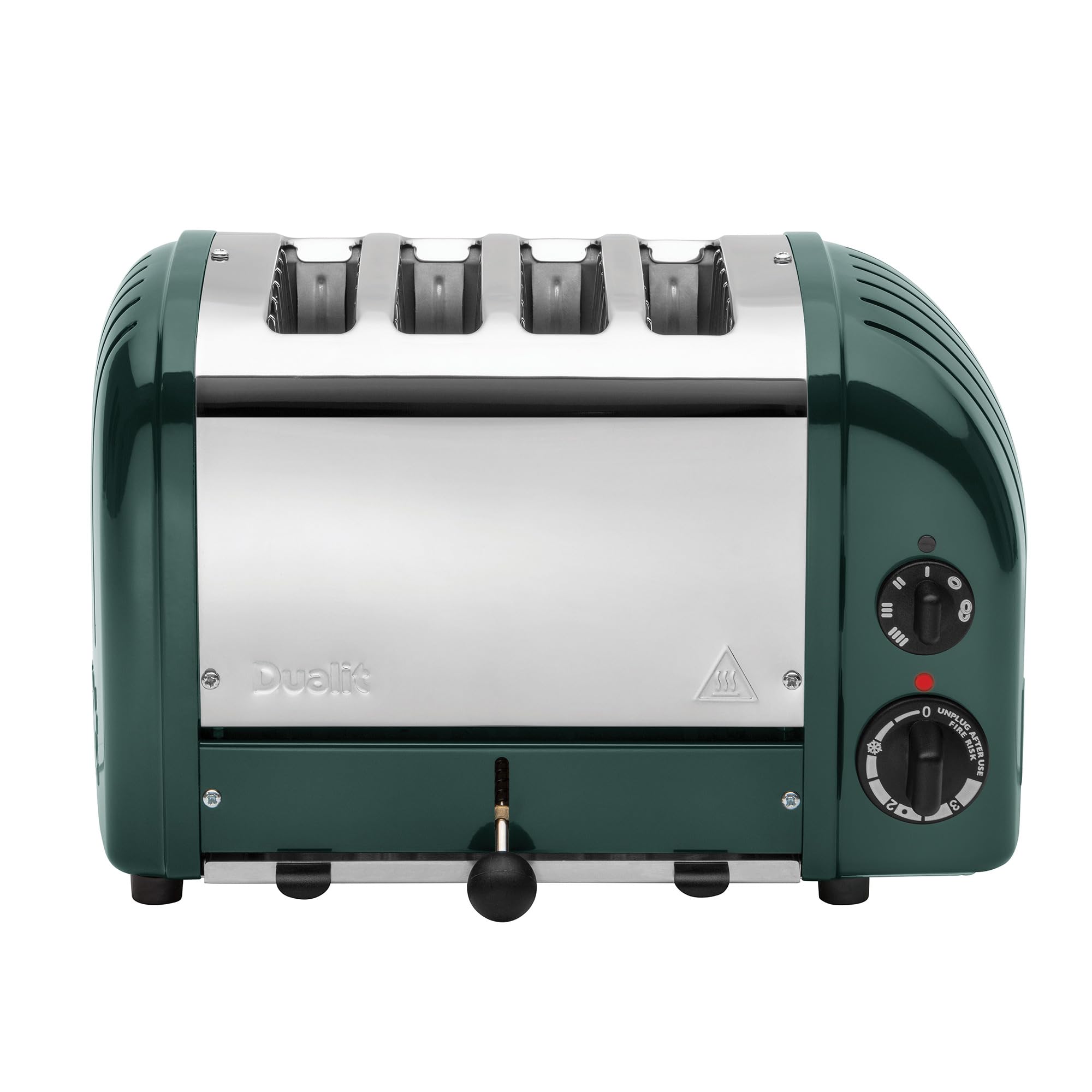 Dualit evergreen New Generation 4 Slice Toaster displayed on a white background