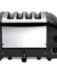 Dualit matte black New Generation 4 Slice Toaster displayed on a white background