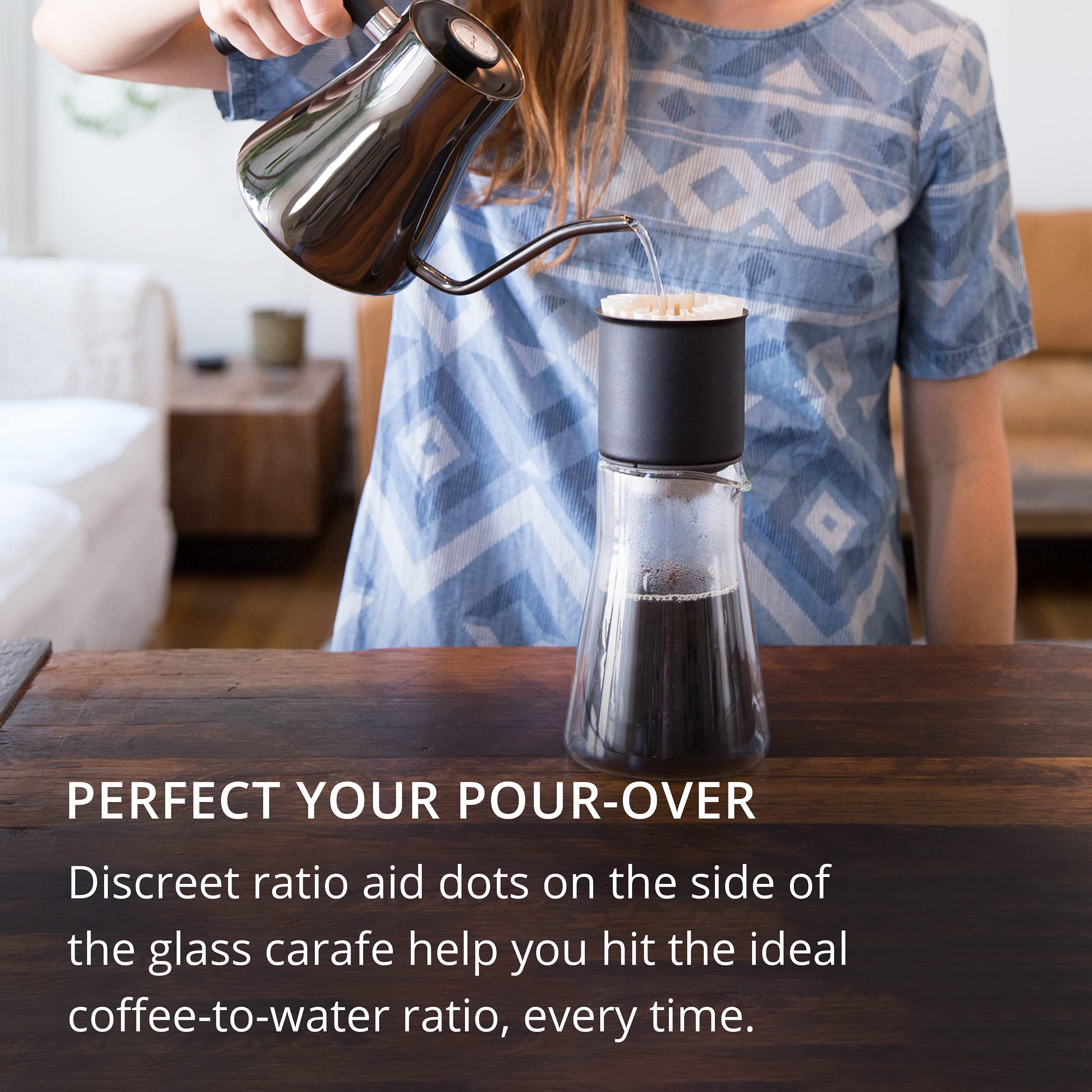 Stagg Double Walled Carafe - Clear Glass - Thumbnail 4