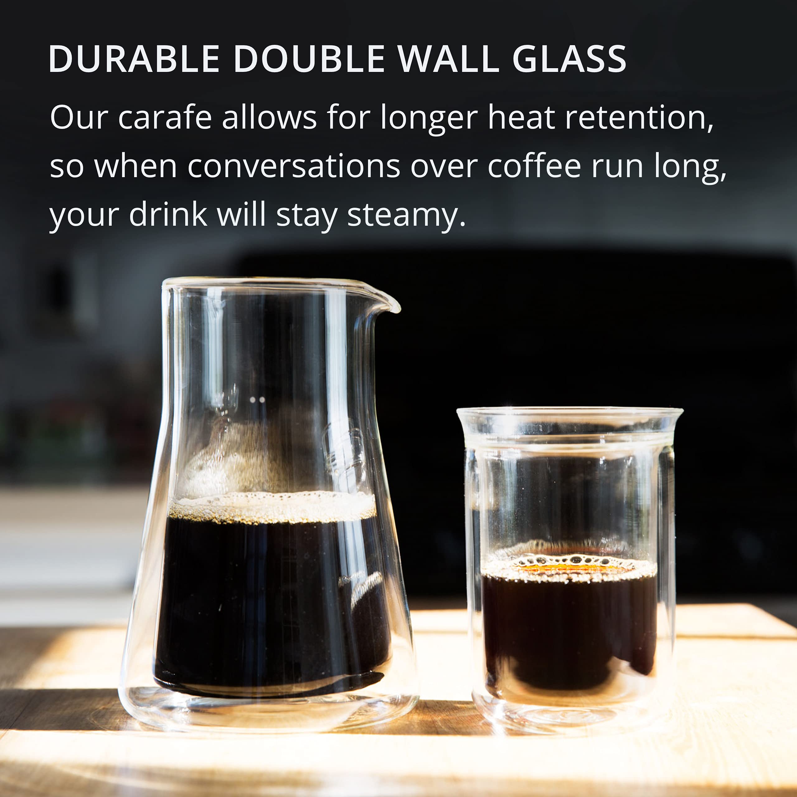 Stagg Double Walled Carafe - Clear Glass - Thumbnail 3
