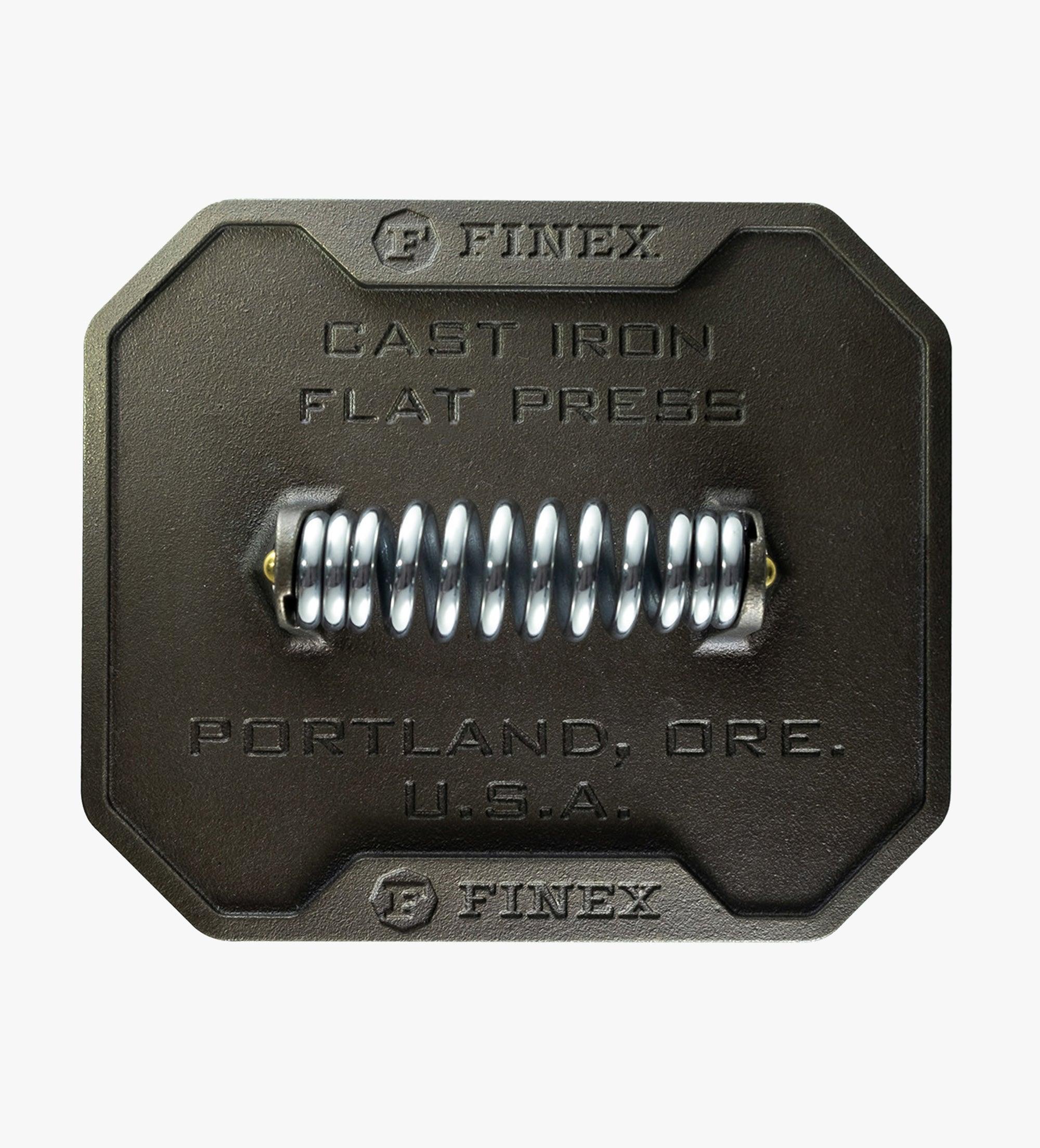 FINEX 8" Grill Press - Cast Iron Press for Grilling - Superior Heat Retention - Even Cooking - Versatile Grill Press - Pre-Seasoned Cast Iron - Compatible with FINEX Skillets, Grill Pans & Griddle - Thumbnail 4