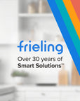 Frielings logo with 'Over 30 years of Smart Solutions' text on a blurred background