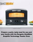 HeatMate Countertop Toaster Oven, Compact Kitchen Appliance with Graphite Heating Technology