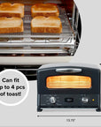 HeatMate Countertop Toaster Oven, Compact Kitchen Appliance with Graphite Heating Technology
