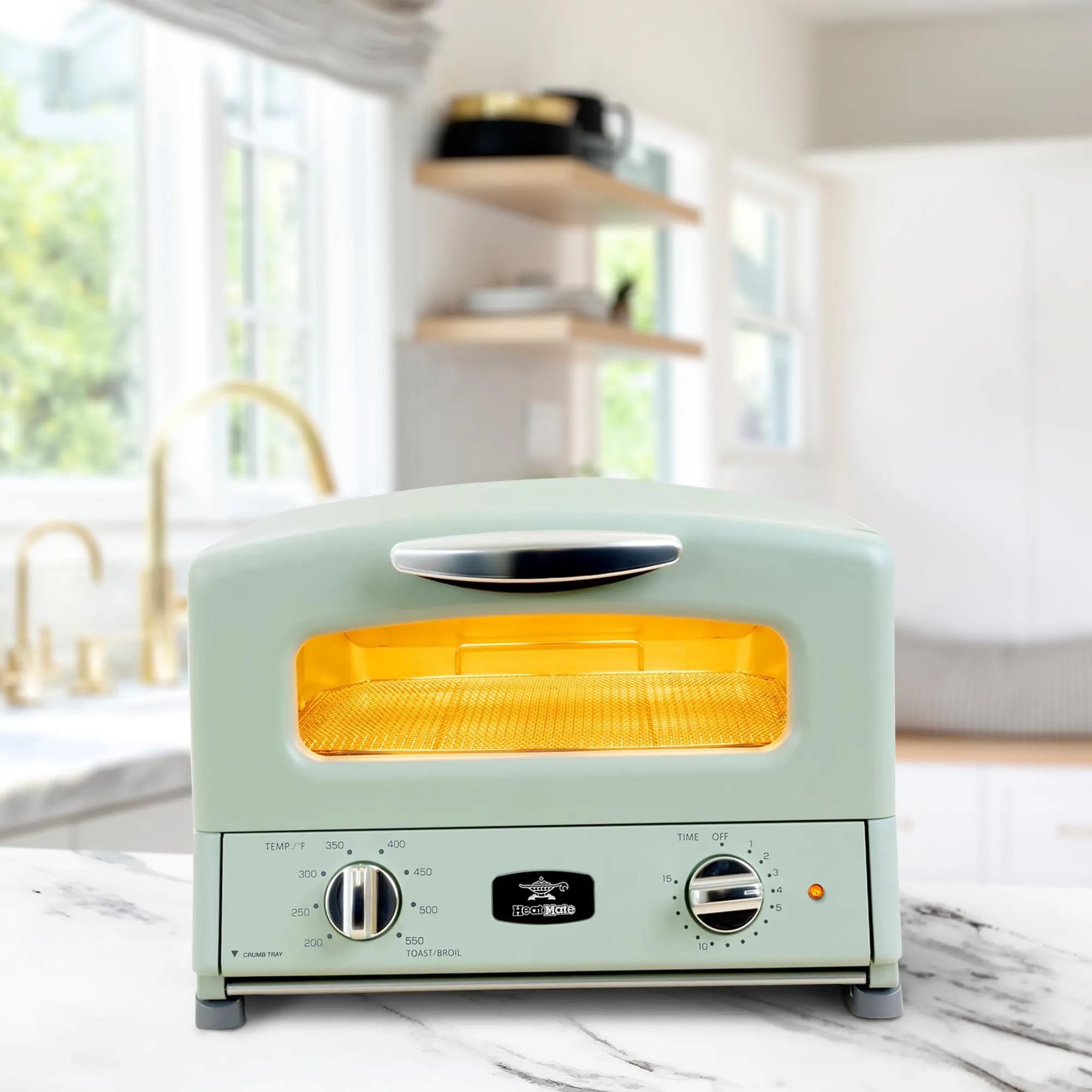 HeatMate Countertop Toaster Oven, Compact Kitchen Appliance with Graphite Heating Technology