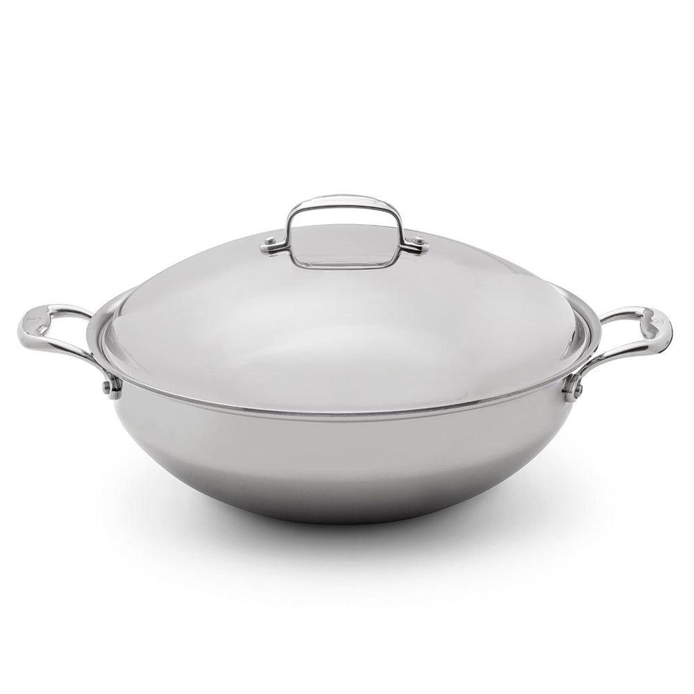 Heritage Steel Enhanced 5-ply Stainless 13.5″ Wok with Lid