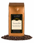 1 lb J.L. Hufford University Blend coffee bag with coffee beans on a white background