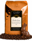 5 lb Chocolate Bunny coffee beans bag with coffee beans and chocolate bunny in front displayed on a white background