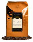 5 lb J.L. Hufford University Blend coffee bag with coffee beans on a white background