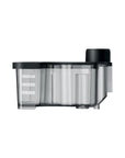 A transparent plastic Chocolate attachment with a black top cap and base, shown from a side profile on a solid white background.