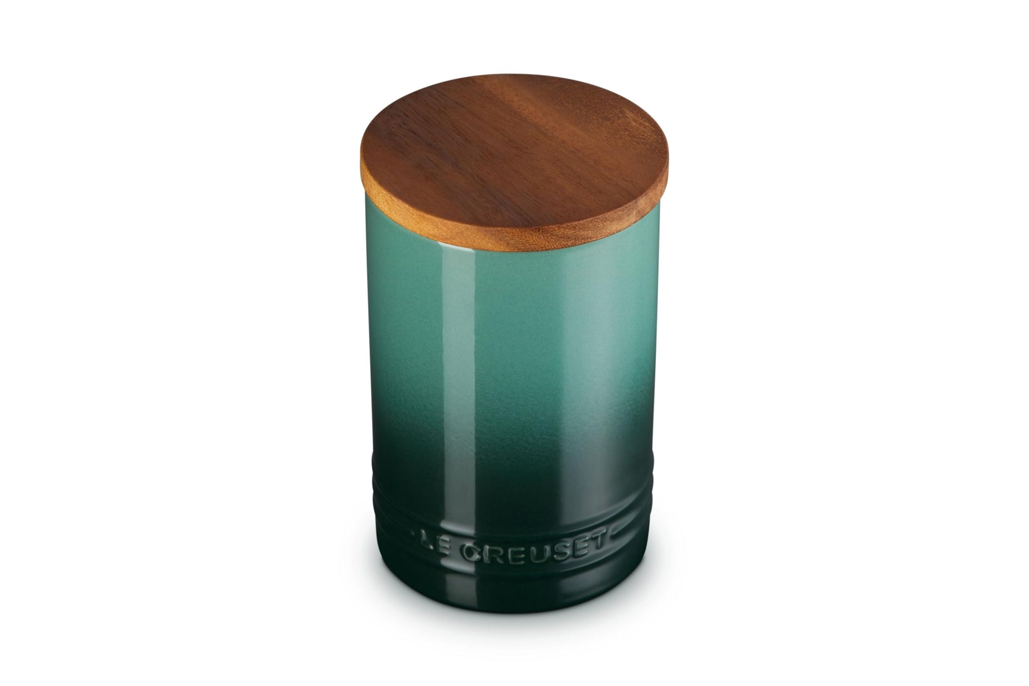 Le Creuset Stoneware Signature Canister with Wood Lid, 16 Oz.