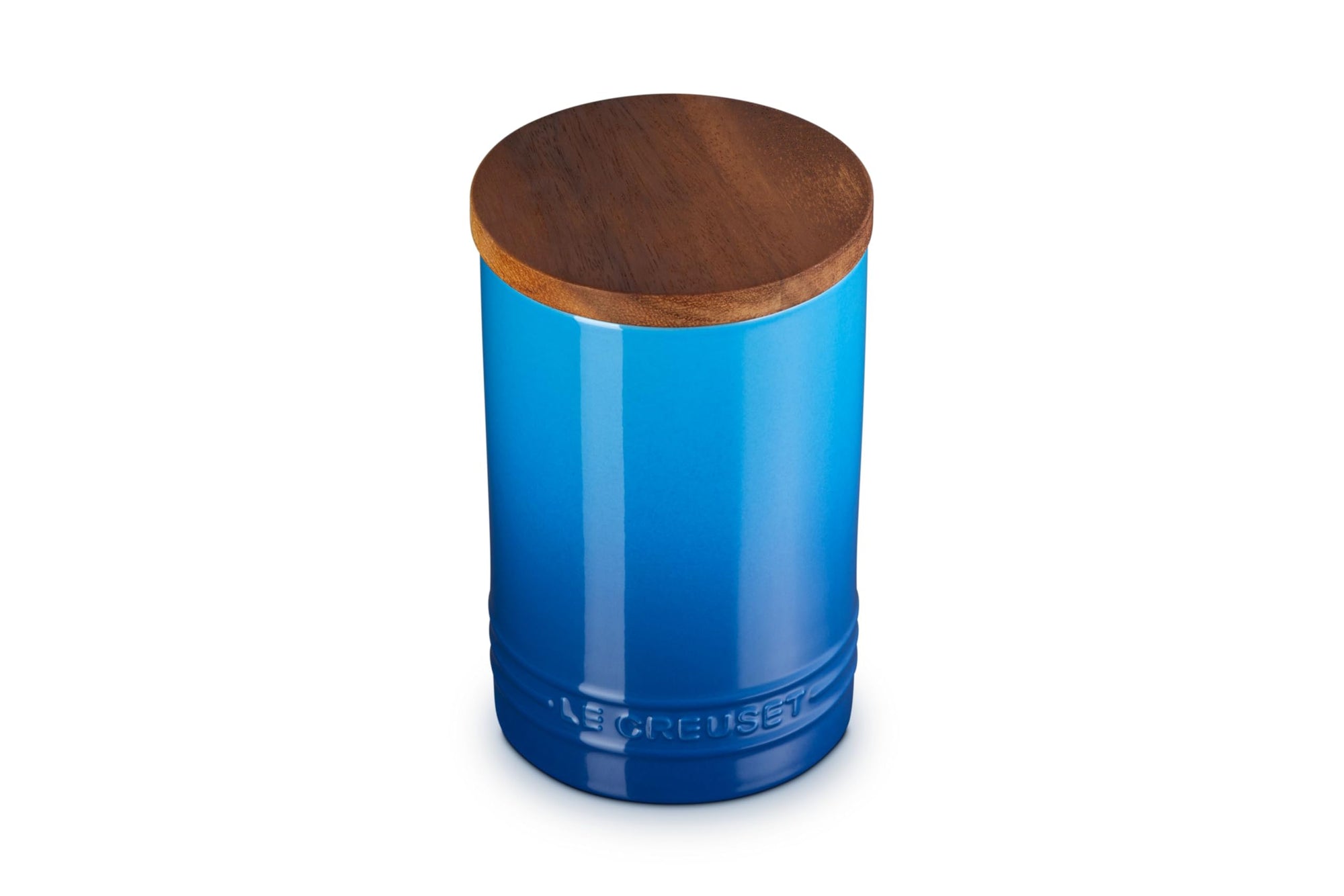 Le Creuset Stoneware Signature Canister with Wood Lid, 16 Oz.