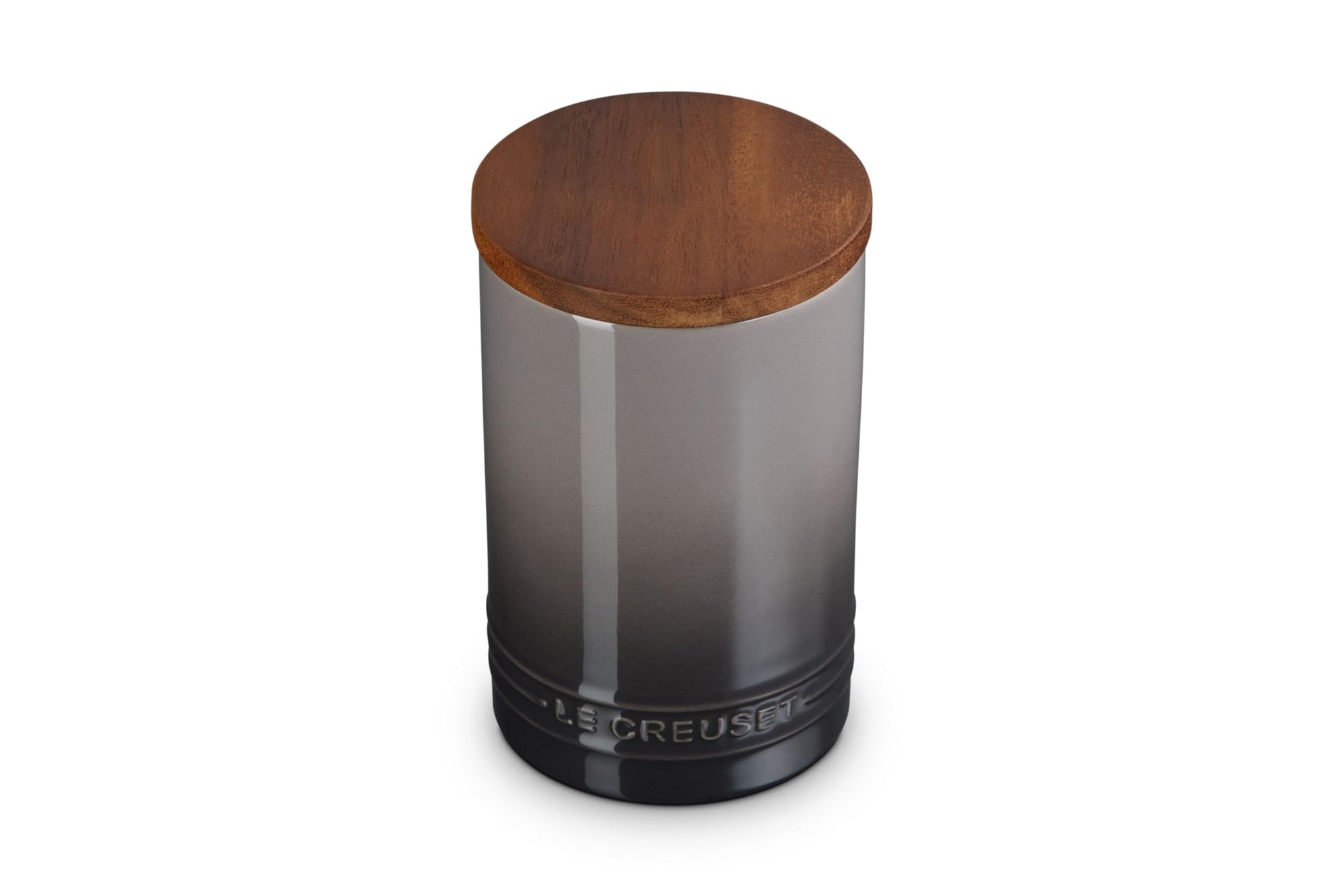 Le Creuset Stoneware Signature Canister with Wood Lid, 16 Oz.