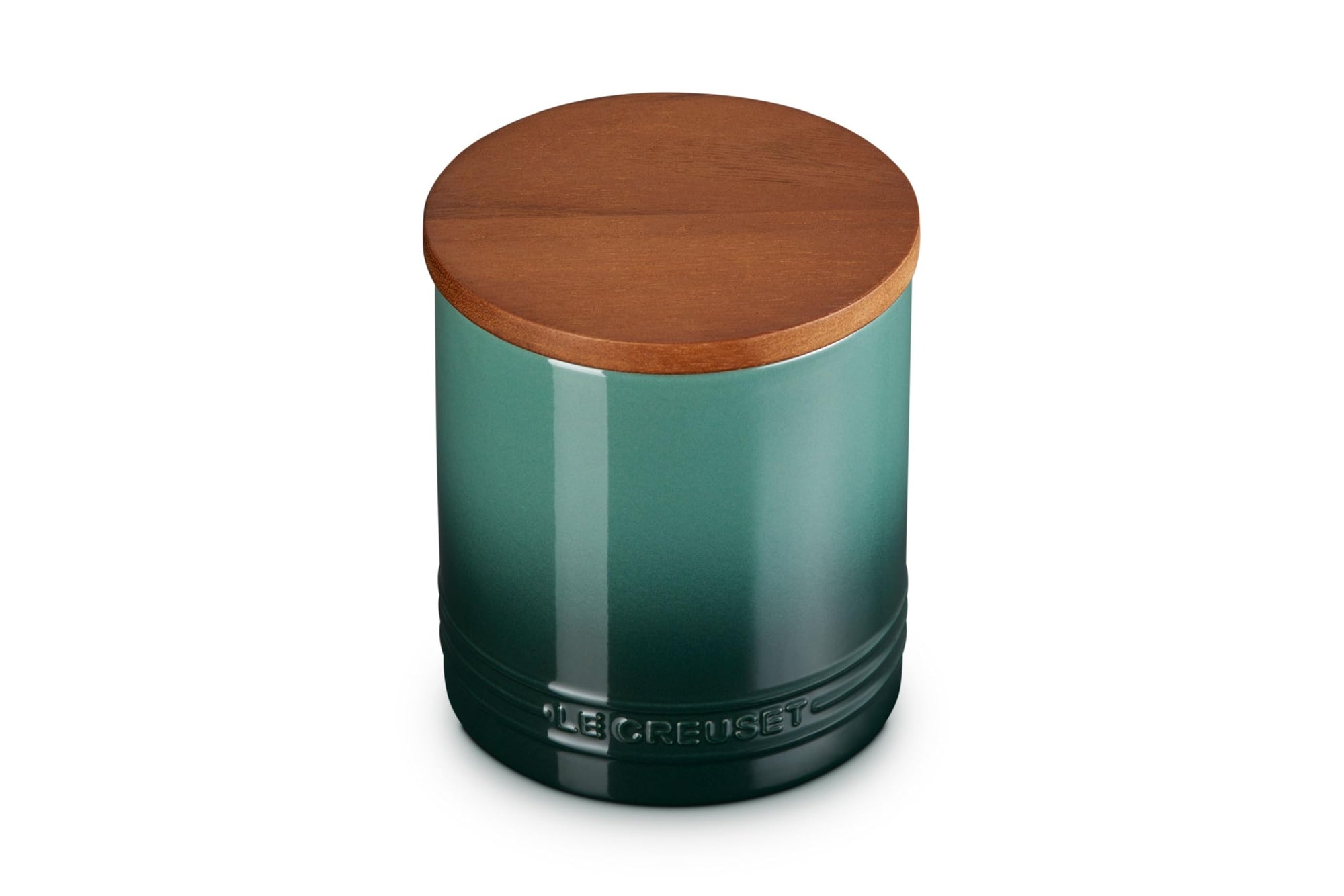 Le Creuset Stoneware Signature Canister with Wood Lid