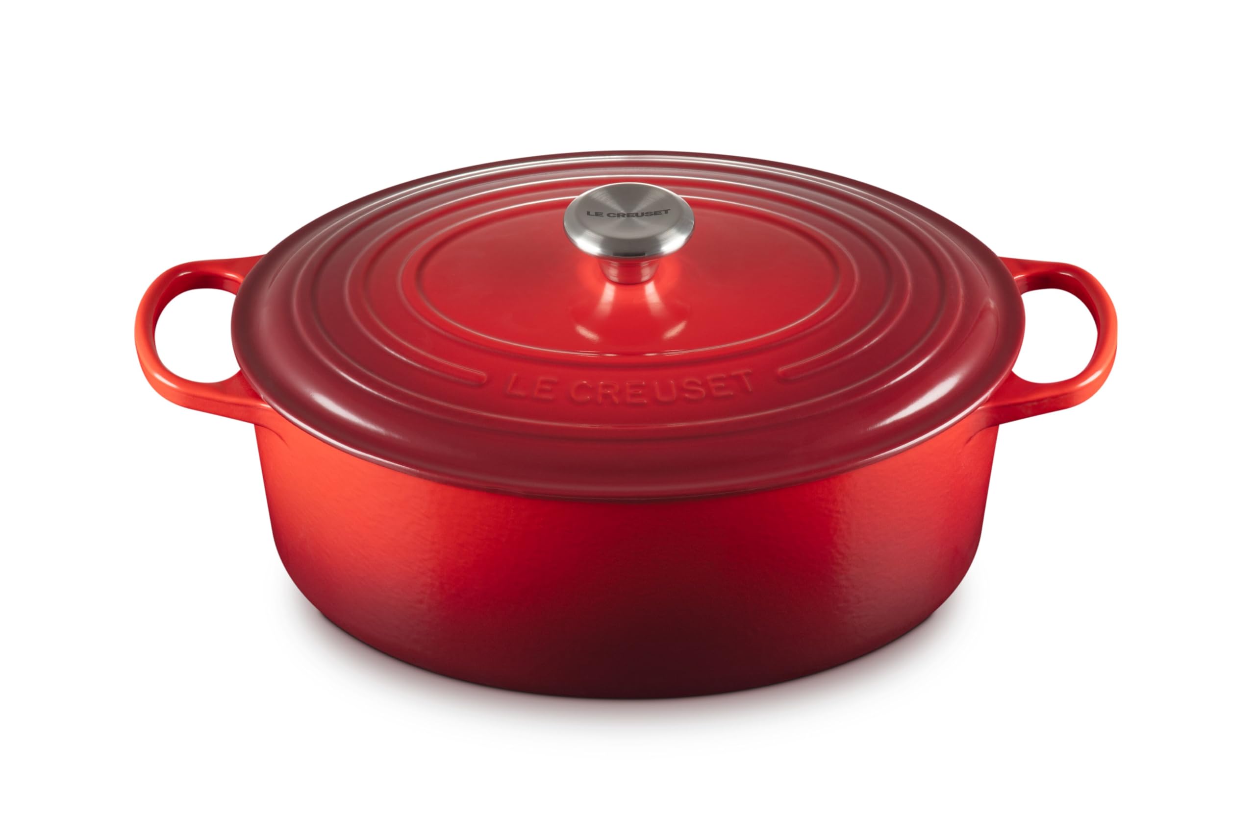Le Creuset 8 qt Signature Cast Iron Oval Dutch Oven with Knob