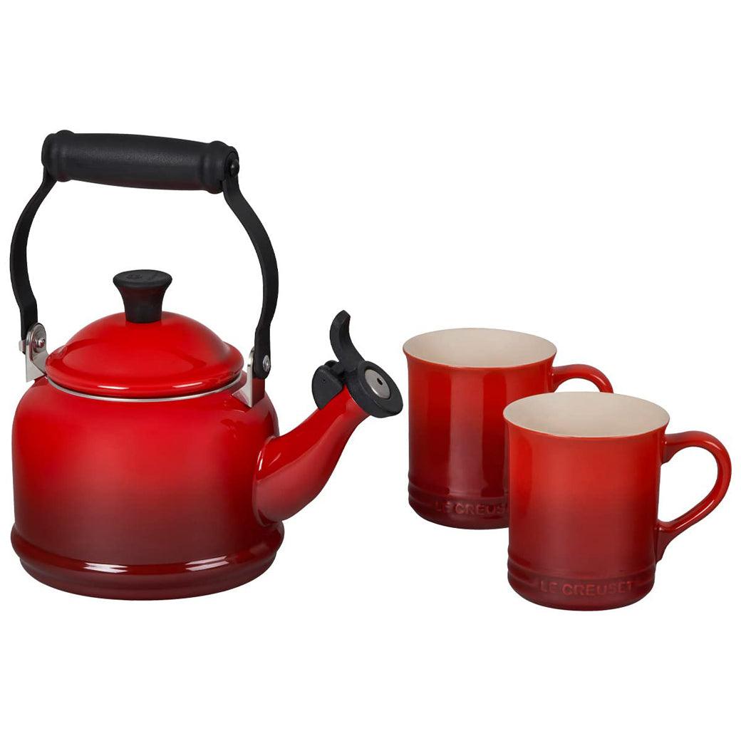 Le Creuset Demi Kettle &amp; 2 Stoneware Mug Set - J.L. Hufford