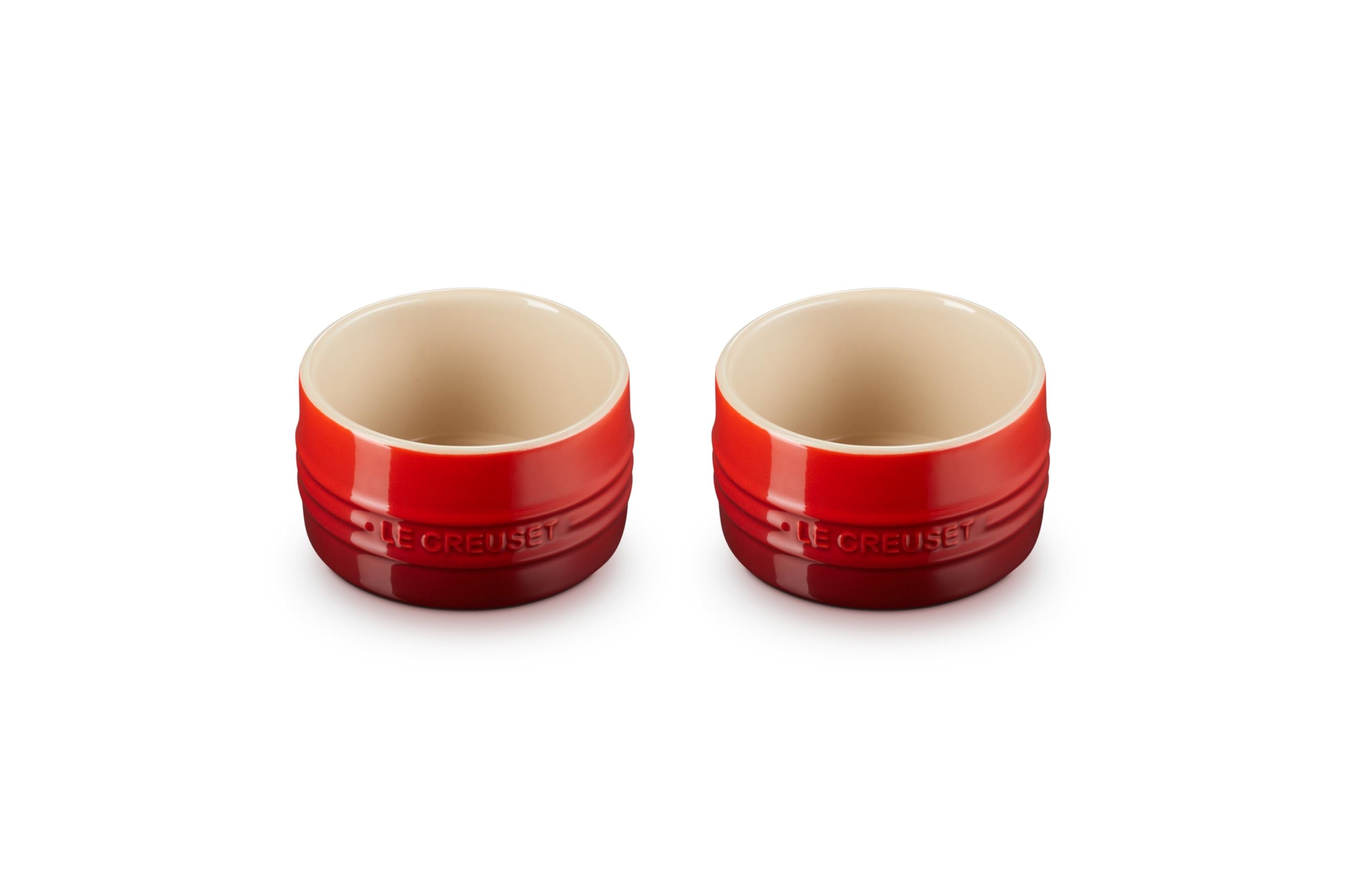 Le Creuset Stoneware Round Ramekin Straight Wall Set of 2
