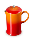 Flame Le Creuset Stoneware French Press, 34 oz. displayed on a white background