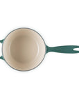 Le Creuset Artichaut Ceramic cookware with green handle on a white background