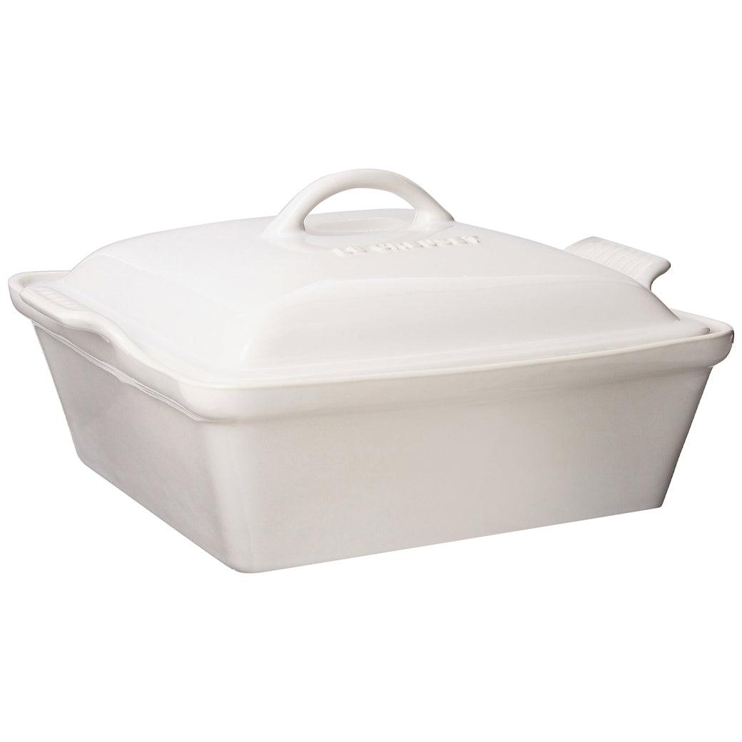 Le Creuset 2.5 qt (9-Inch) Stoneware Heritage Covered Square Casserole - J.L. Hufford