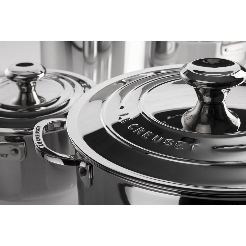 Le Creuset 4 Quart Stainless Steel Casserole Pan with Lid - Thumbnail 2