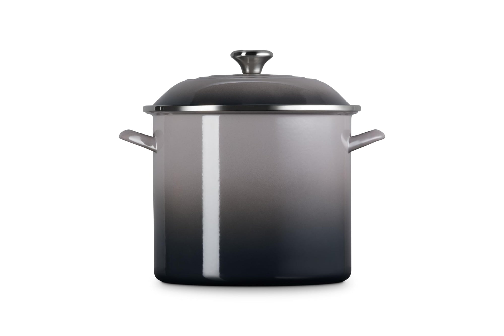 Front view of oyster pot and oyster lid on a white background
