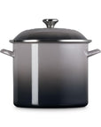 Front view of oyster pot and oyster lid on a white background