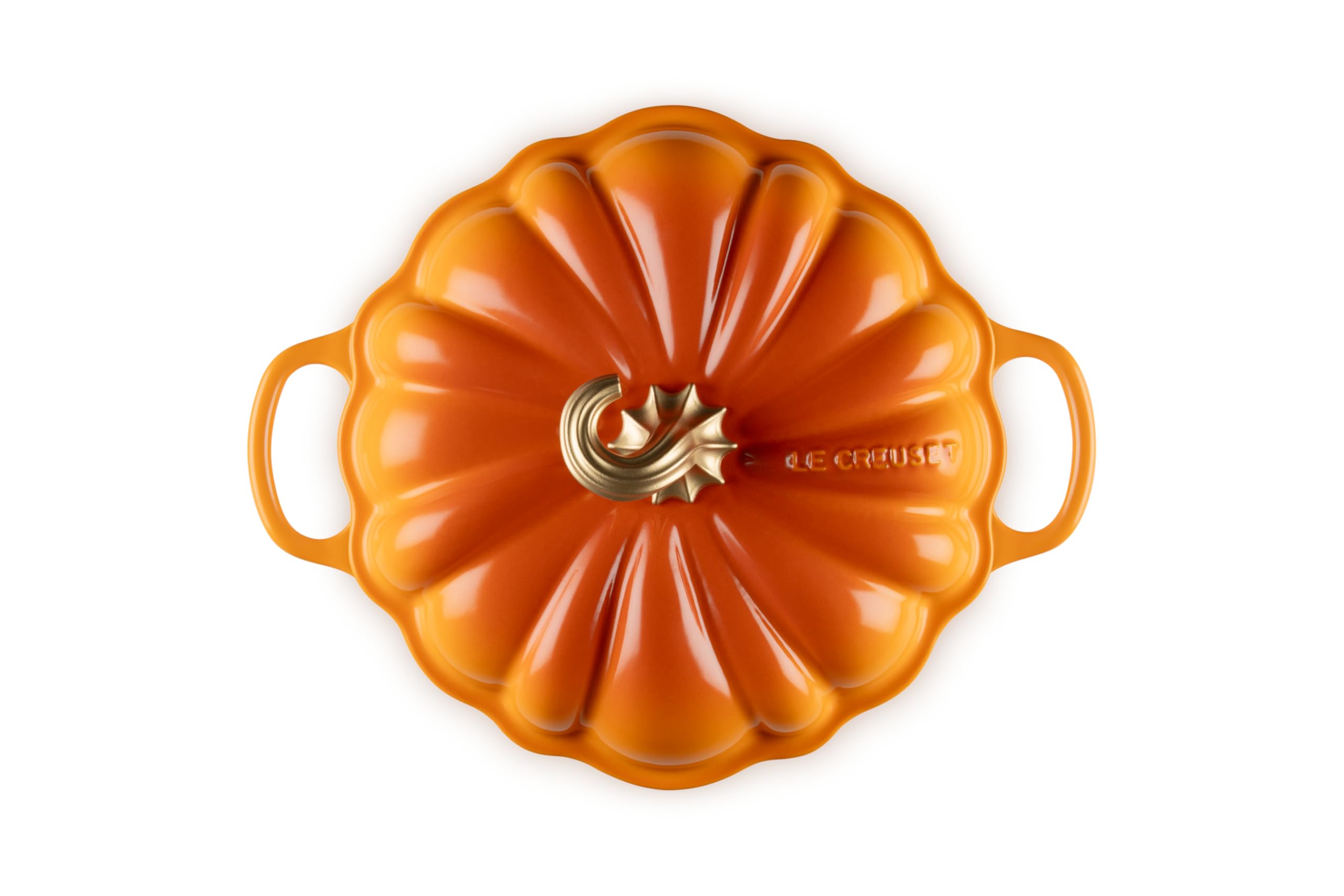Le Creuset Enameled Cast Iron Figural Pumpkin Cocotte, 4 qt., w/Copper Knob - Thumbnail 4