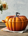 Le Creuset Enameled Cast Iron Figural Pumpkin Cocotte, 4 qt., w/Copper Knob