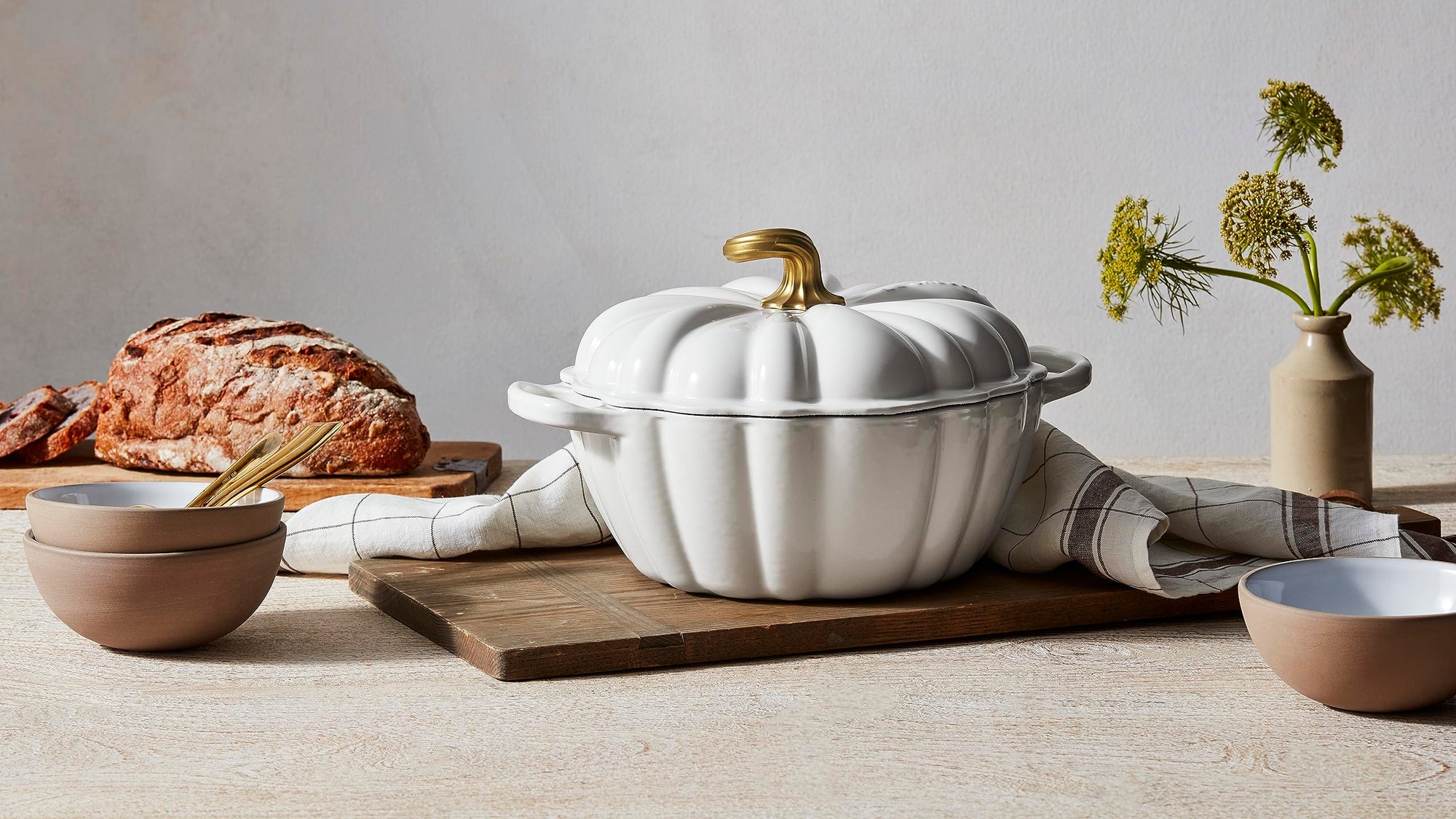 Le Creuset Enameled Cast Iron Figural Pumpkin Cocotte, 4 qt., w/Copper Knob