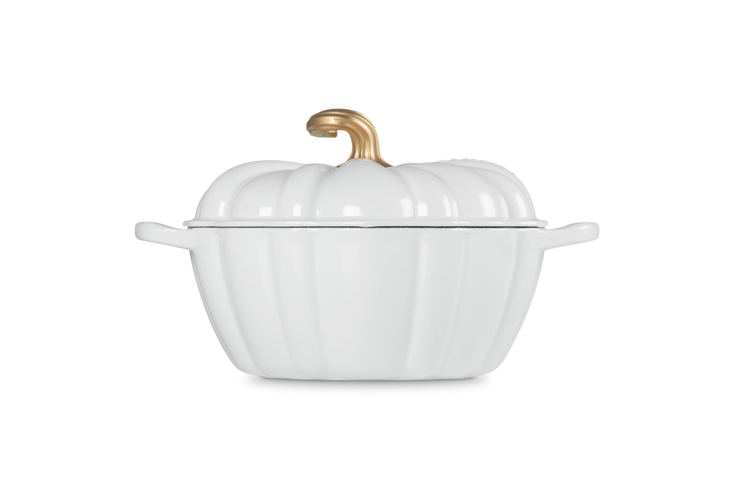 Le Creuset Enameled Cast Iron Figural Pumpkin Cocotte, 4 qt., w/Copper Knob - Thumbnail 3