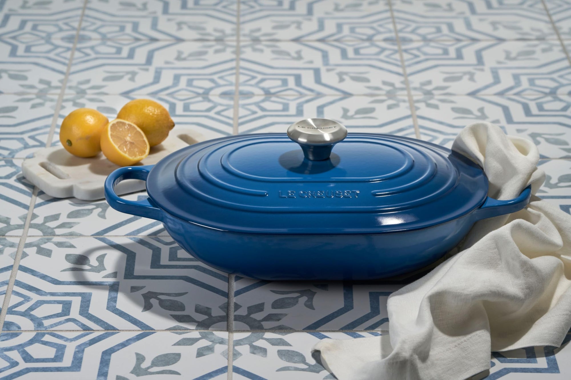 Le Creuset Enameled Cast Iron Signature Oval Casserole with Lid, 3.75 qt.