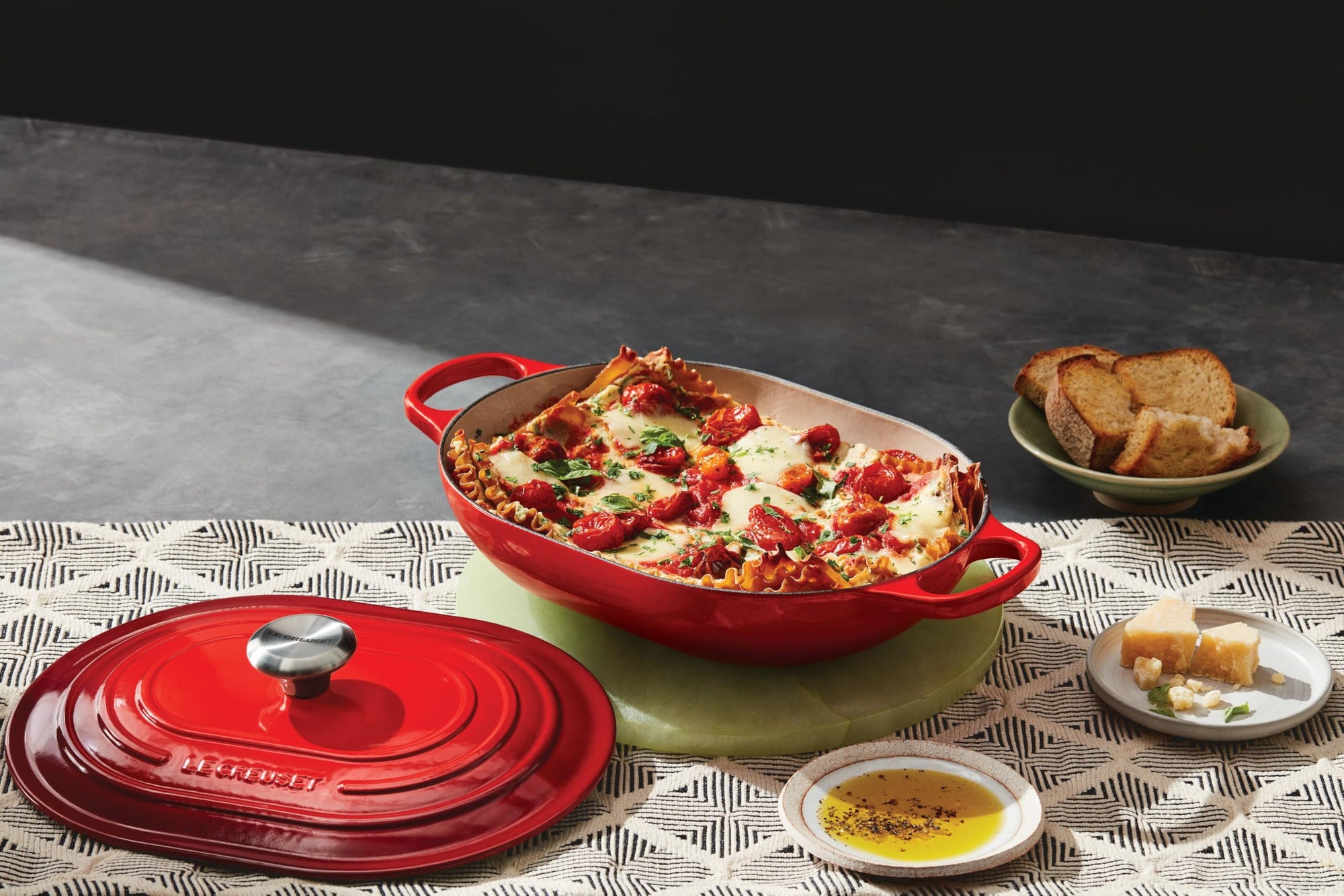 Le Creuset Enameled Cast Iron Signature Oval Casserole with Lid, 3.75 qt.