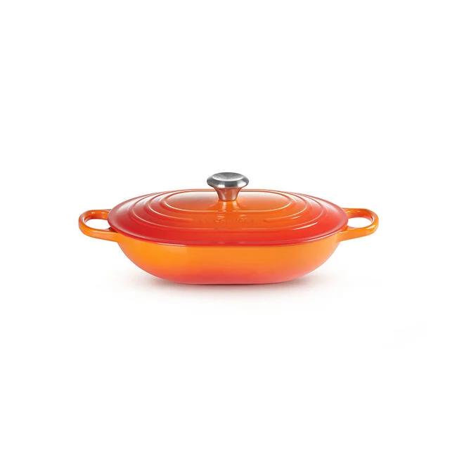 Le Creuset Enameled Cast Iron Signature Oval Casserole with Lid, 3.75 qt.