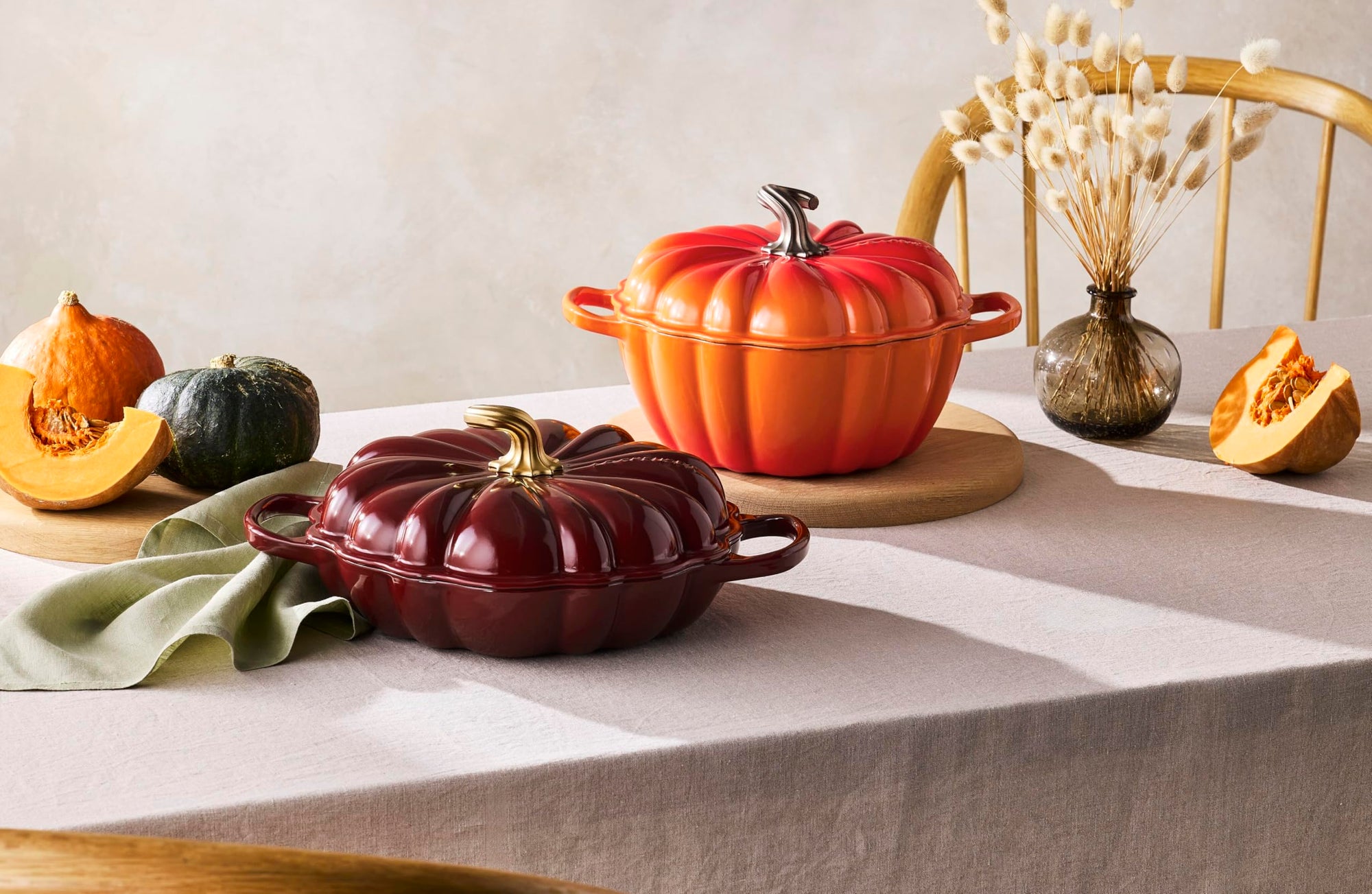 Le Creuset Enameled Cast Iron Signature Pumpkin Braiser, 2.75 qt.