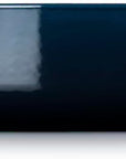 Side view of a dark blue rectangular baking dish with side handles, shown against a plain white background.
