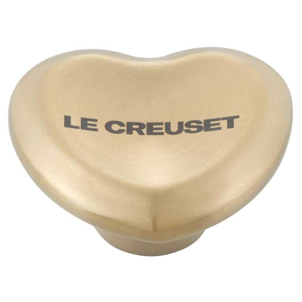 Le Creuset Figural Heart Knob - Light Gold - Large (45mm) - Thumbnail 3