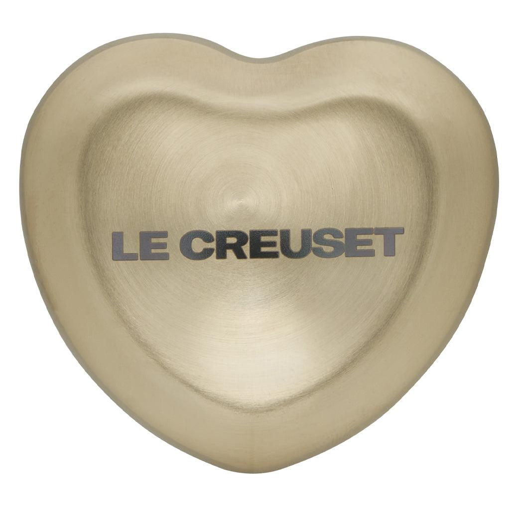 Le Creuset Figural Heart Knob - Light Gold - Large (45mm) - Thumbnail 2