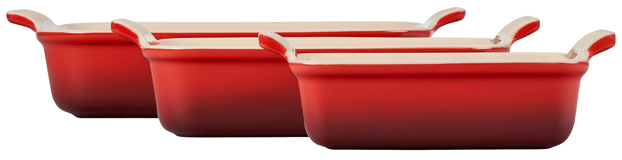 Le Creuset Heritage Stoneware Rectangular Dishes - Set of 3
