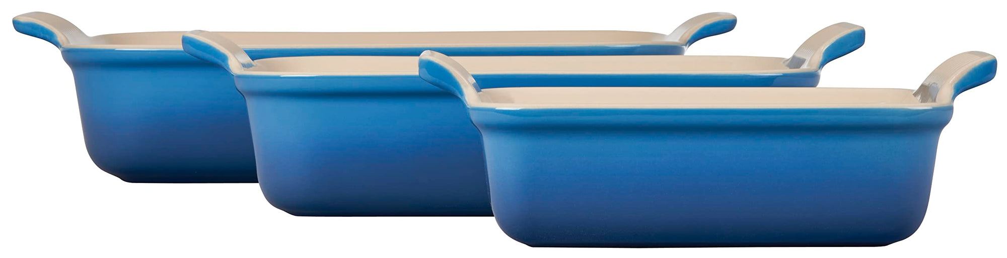 Le Creuset Heritage Stoneware Rectangular Dishes - Set of 3
