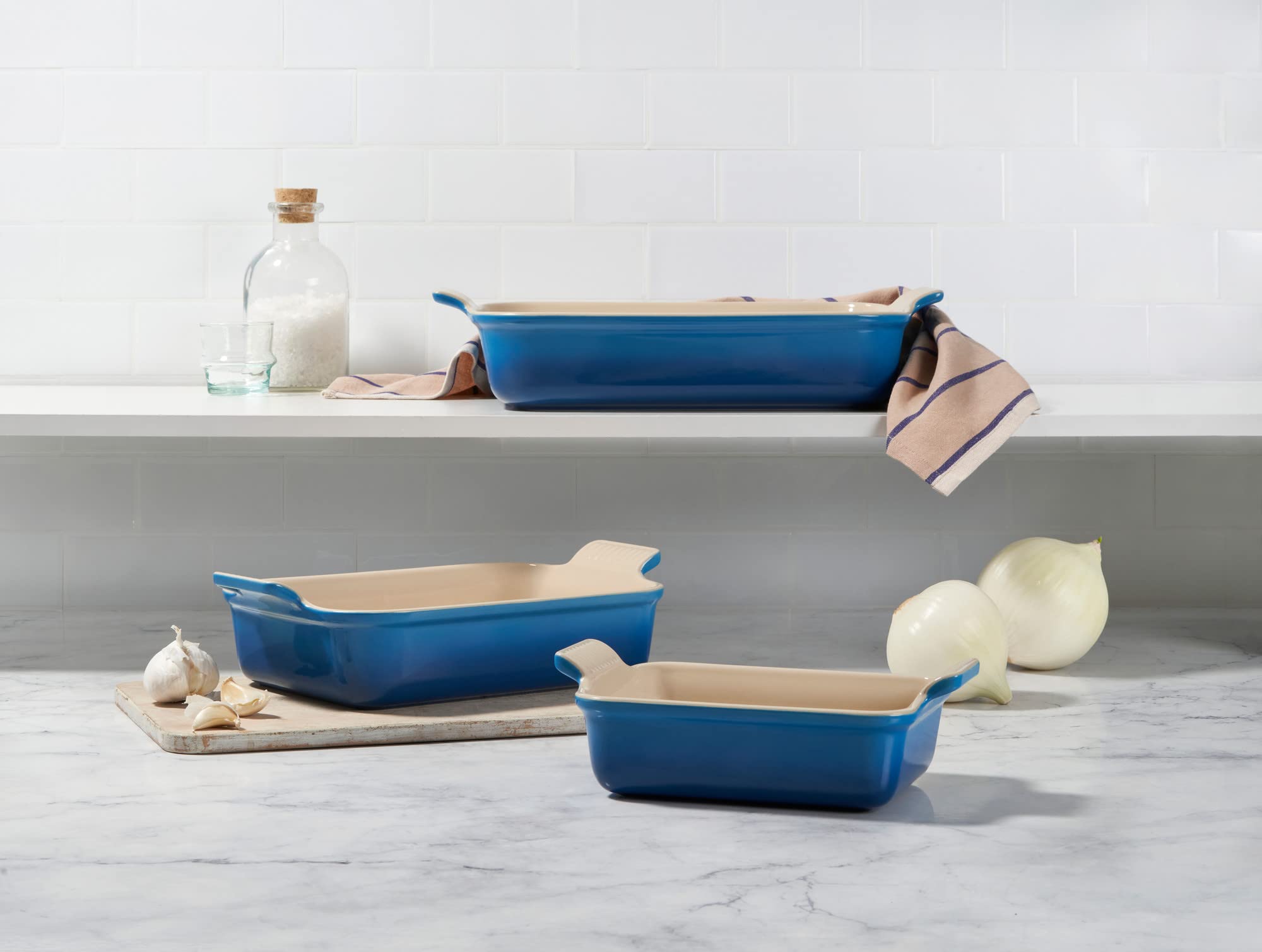 Le Creuset Heritage Stoneware Rectangular Dishes - Set of 3