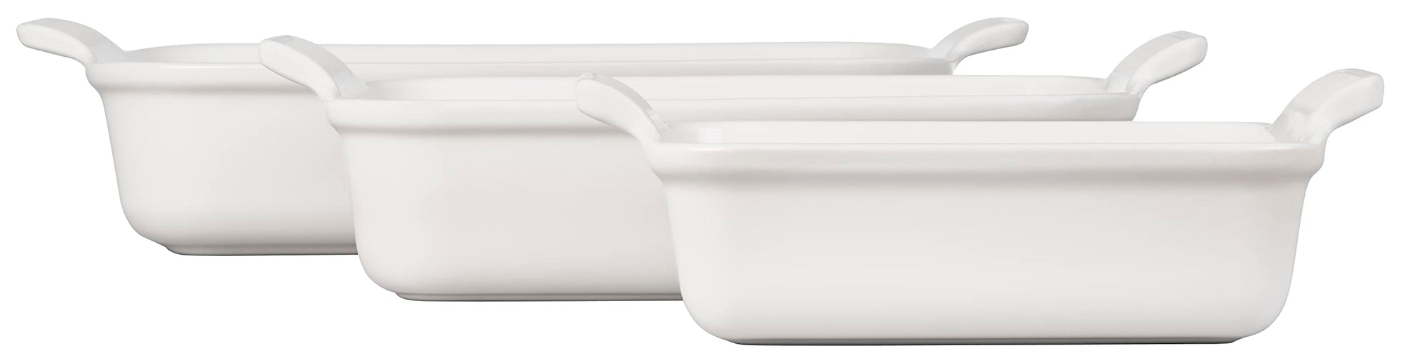 Le Creuset Heritage Stoneware Rectangular Dishes - Set of 3