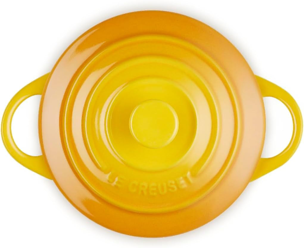 Top view of Nectar Le Creuset Mini Round Cocotte 8 oz displayed on a white background
