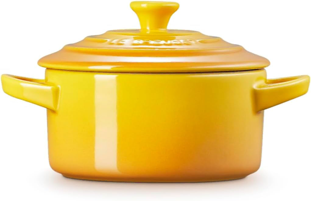 Side view of Nectar Le Creuset Mini Round Cocotte 8 oz displayed on a white background