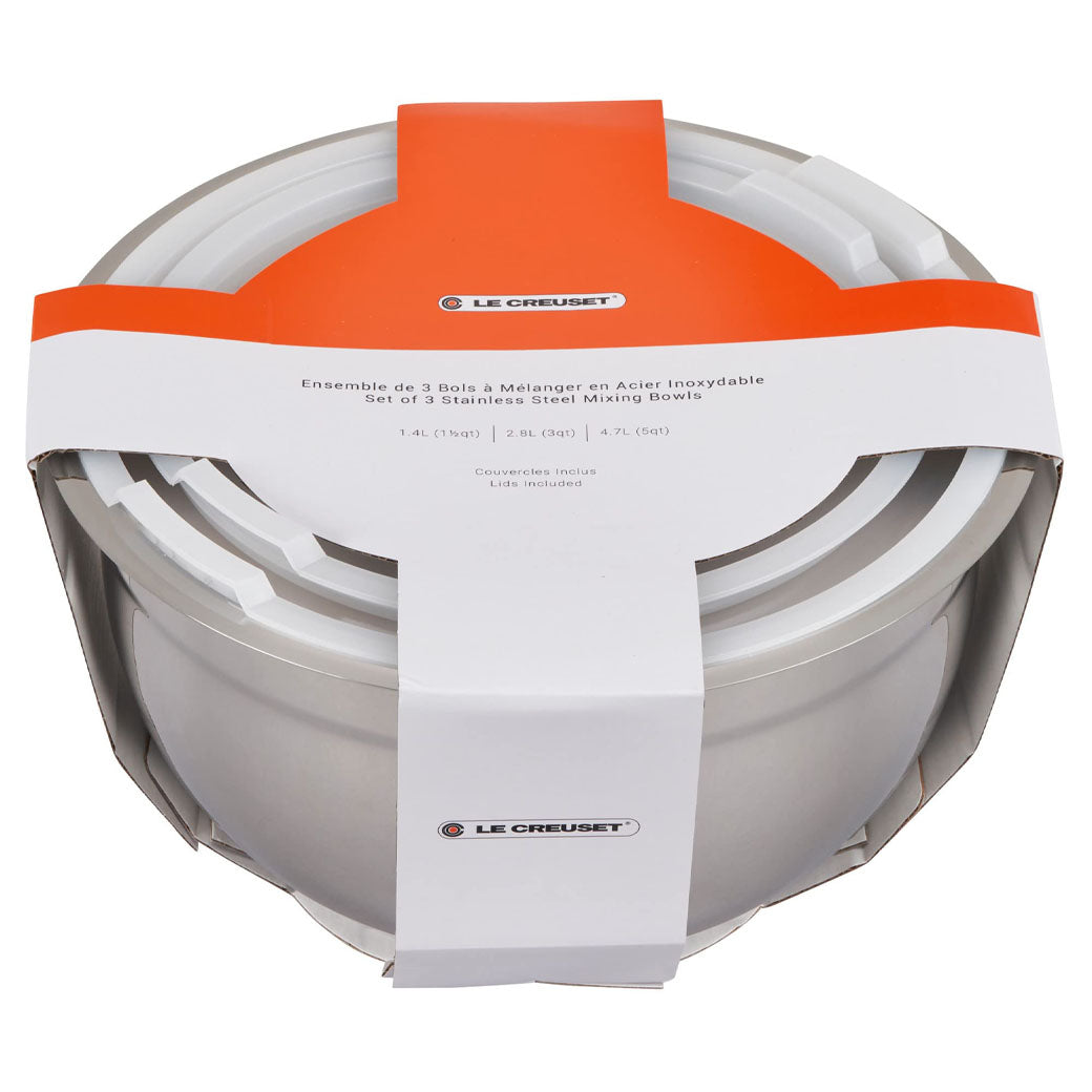 Le Creuset Stainless Steel Nested Mixing Bowl Set - Thumbnail 4