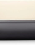 A rectangular ceramic baking dish with a dark gray to off-white gradient design, featuring a cream-colored interior and side handles, shown on a plain white background.