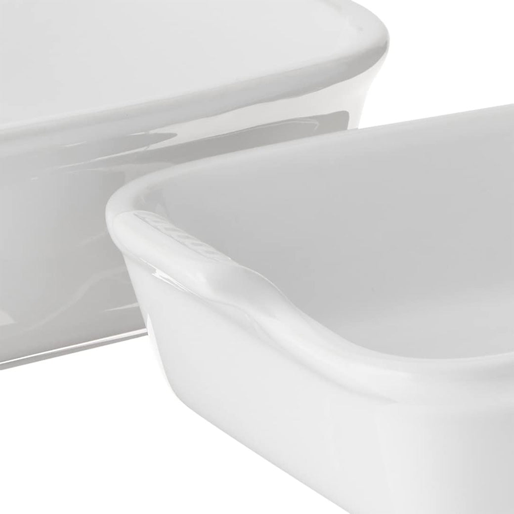 Le Creuset Stoneware Heritage Set of 2 Square Dishes - White | J.L. Hufford