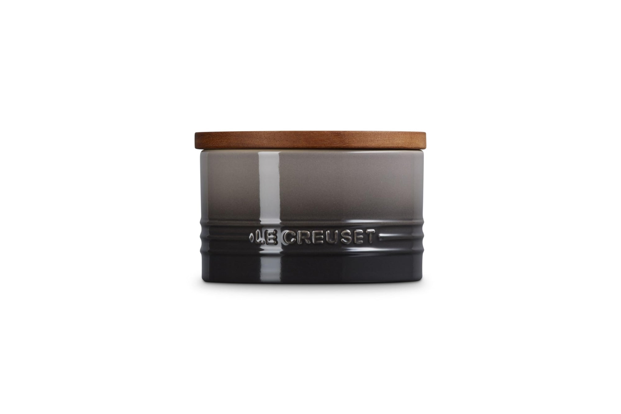 Le Creuset Stoneware Signature Canister with Wood Lid, 16 Oz.