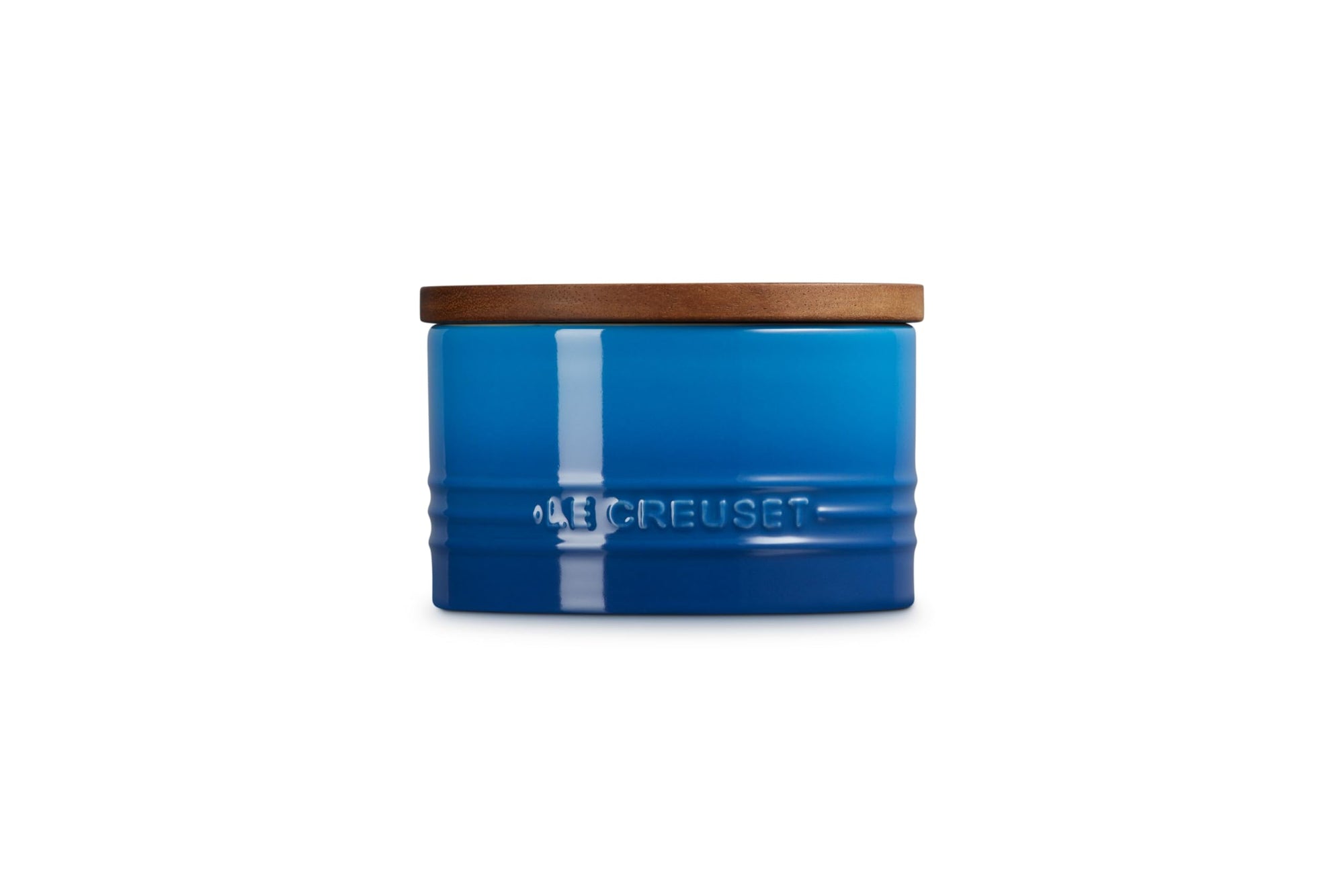 Le Creuset Stoneware Signature Canister with Wood Lid, 16 Oz.
