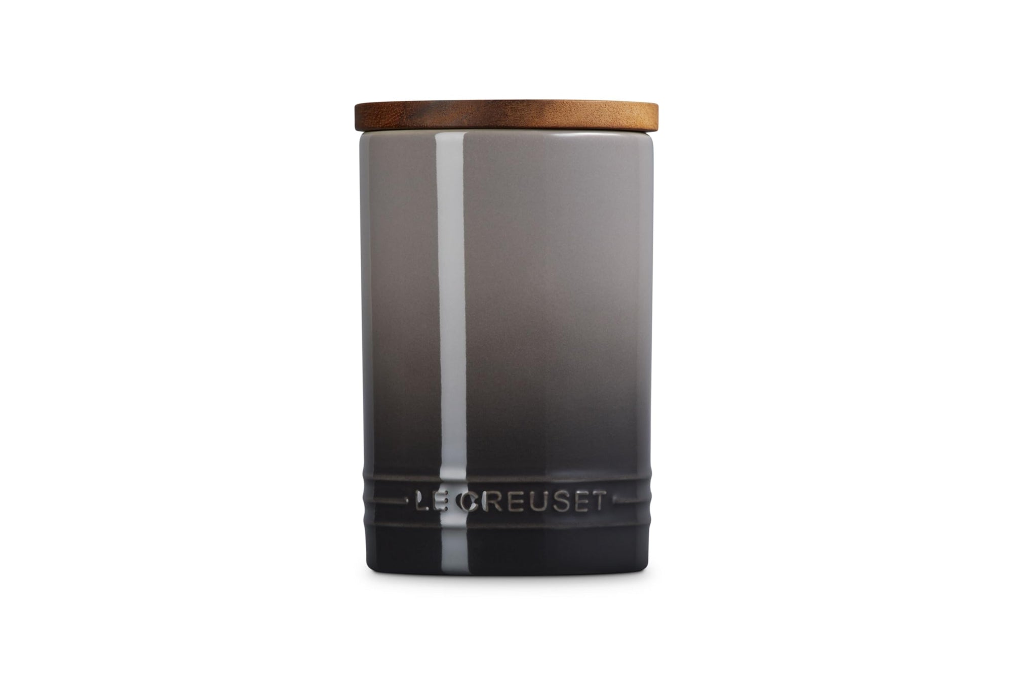 Le Creuset Stoneware Signature Canister with Wood Lid, 16 Oz.